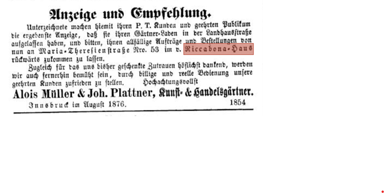 Zeitung_Hinweis auf Riccabonahaus